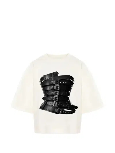 Hamza Graphic-print T-shirt In White