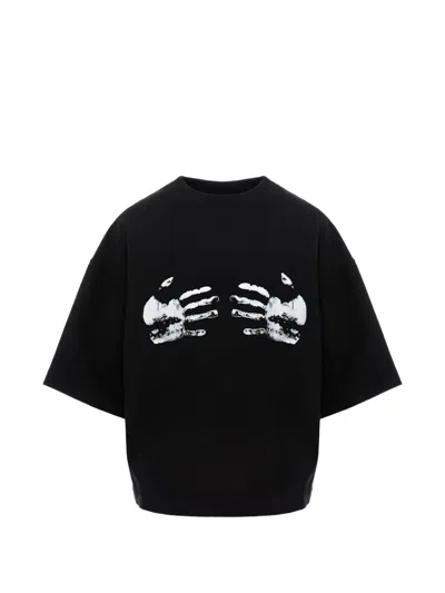 Hamza Hands Bra Print T-shirt In Black