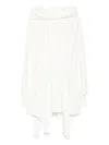 Hamza Hooded Waist-cinched Dress In White