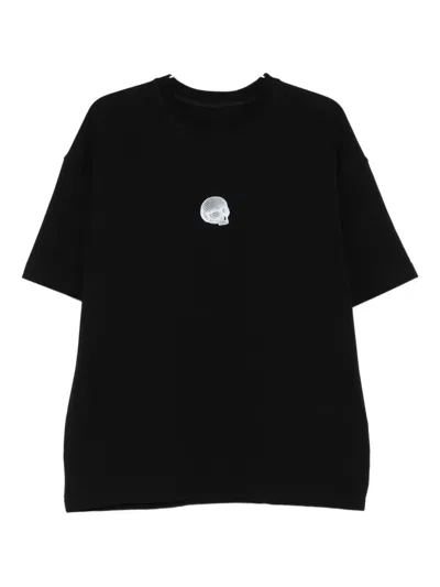 Hamza Kara Skull-embellished T-shirt In Black