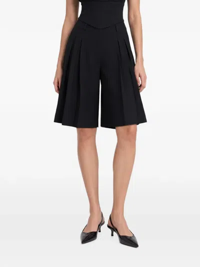 Hamza Kimi Knife-pleat Shorts In Blue