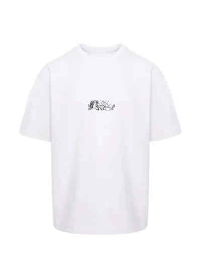 Hamza Line-art T-shirt In White