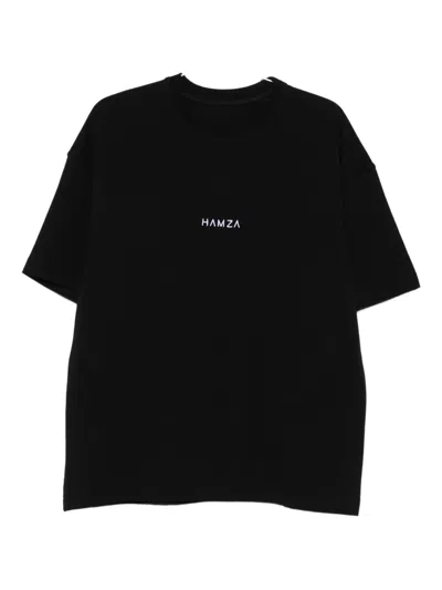 Hamza Logo-detail T-shirt In Black
