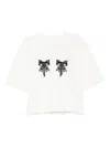Hamza Luna Lace-bow T-shirt In White