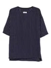 Hamza Monaco Pinstripe Short-sleeve T-shirt In Multi