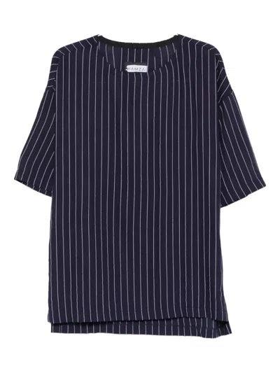 Hamza Monaco Pinstripe Short-sleeve T-shirt In Multi