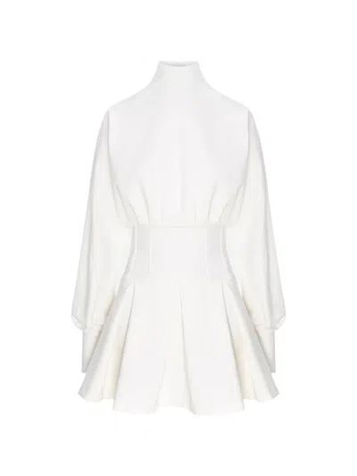 Hamza Nyssa Corset Dress In White