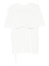 Hamza Riri Bra-overlayer T-shirt In White