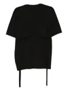 Hamza Riri Embellished Bra-detail T-shirt In Black