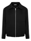 Hamza Rud Zipped-striped Jacket In Black