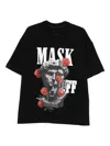 Hamza Sculpture Rose-print T-shirt In Black
