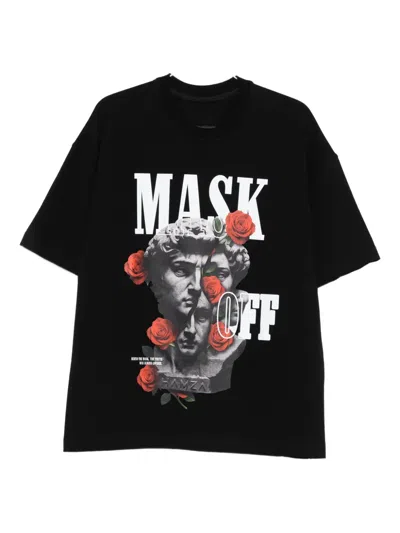 Hamza Sculpture Rose-print T-shirt In Black