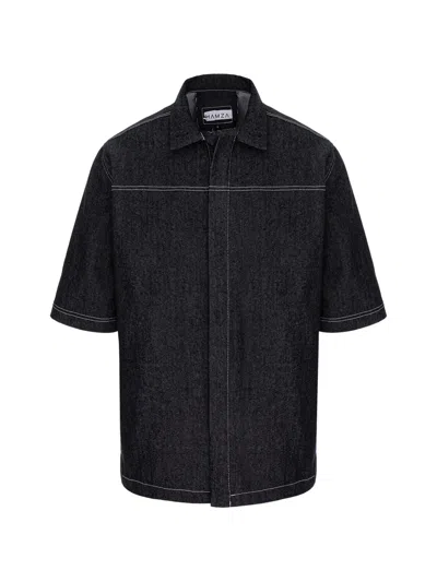 Hamza Six Denim Shirt In Blue