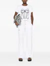 Hamza Skipper Drawstring Cotton Trousers In White