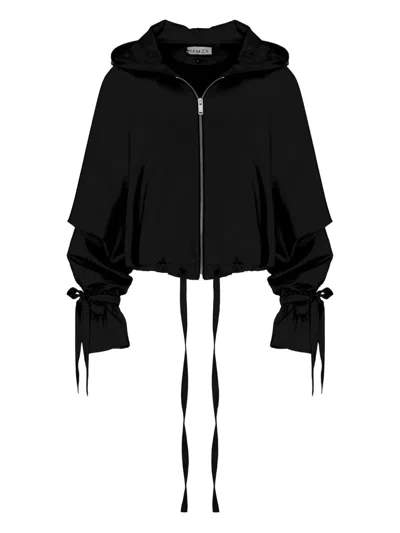 Hamza Swan Hoodie In Black