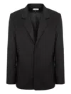 Hamza Thom Collared Jacket In Black