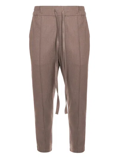 Hamza Thom V2 Drawstring-panelled Trousers In Brown