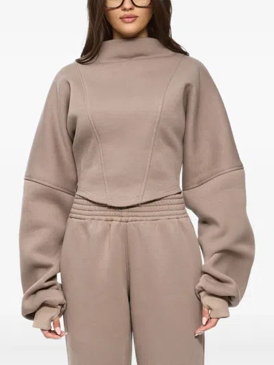Hamza Turtle-neck Long-sleeve Sweater In Neutral