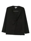 Hamza Twist-front Cardigan In Black