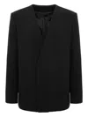Hamza V-neck Jacket In Black