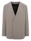 Hamza V-neck Jacket In Neutral