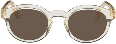 Han Kjobenhavn Beige Dan Sunglasses In Gold Metal Brown Cha