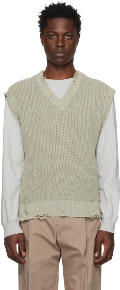 Han Kjobenhavn Beige Distressed Vest In Sand