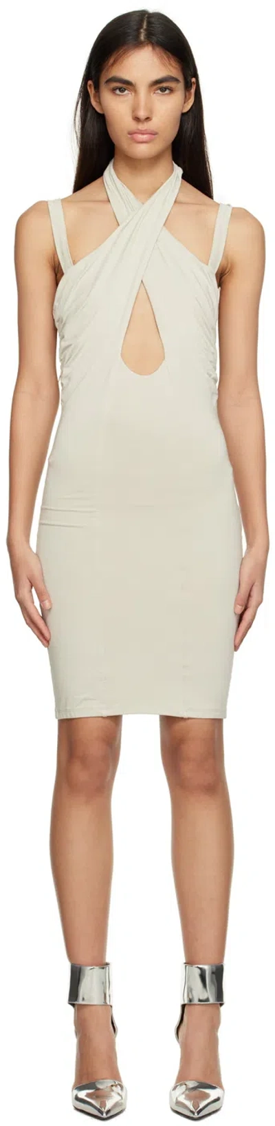 Han Kjobenhavn Beige Drape Minidress In Light Sand