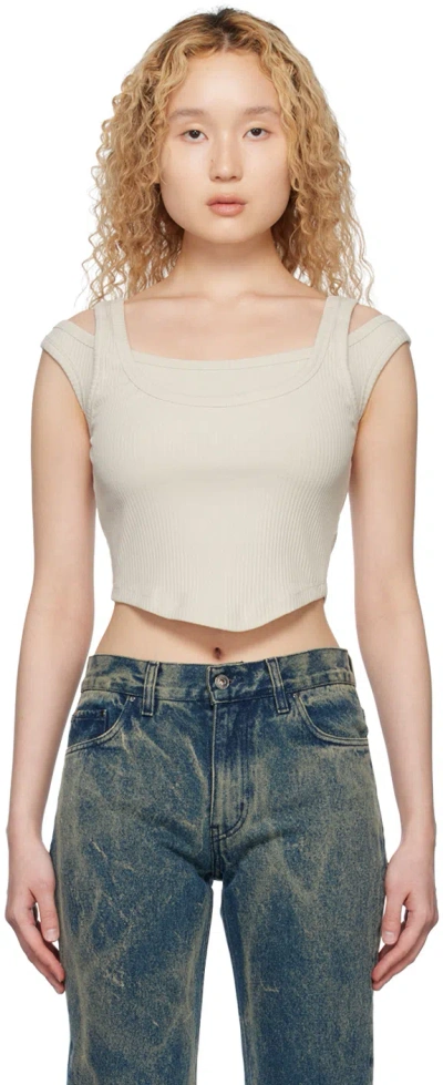 Han Kjobenhavn Beige Layered Tank Top In Light Sand