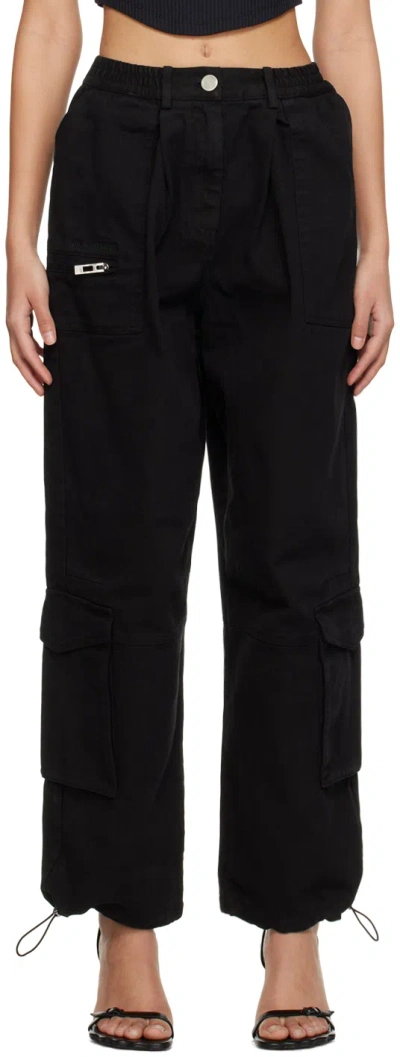 Han Kjobenhavn Black Boxy Cargo Trousers