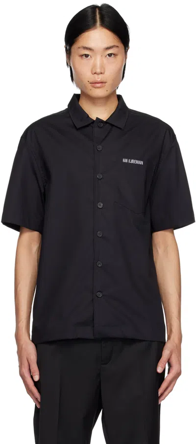 Han Kjobenhavn Black Camp Collar Shirt