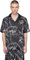 Han Kjobenhavn Purple Thunder Short-sleeve Shirt In Silver