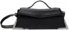 Han Kjobenhavn Black Crinkle Leather Metal Shoulder Bag In Black