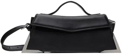 Han Kjobenhavn Black Crinkle Leather Metal Shoulder Bag