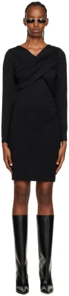 Han Kjobenhavn Black Crossed Minidress In Black