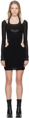 Han Kjobenhavn Black Fine Minidress In Black