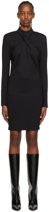 Han Kjobenhavn Black Sharp Twisted Minidress In Black