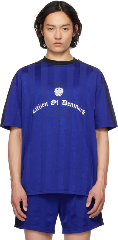 Han Kjobenhavn Blue Football Jersey T-shirt In Royal Blue