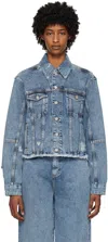 Han Kjobenhavn Blue Short Denim Jacket In Light Blue