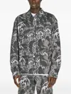 Han Kjobenhavn Camo Printed Utility Shirt In Grey