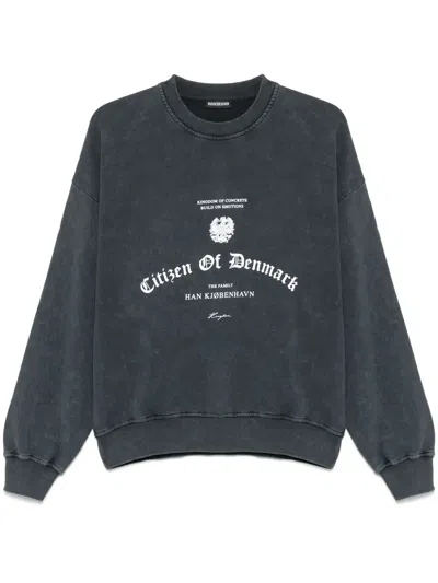 Han Kjobenhavn Citizen-print Sweatshirt In Grey