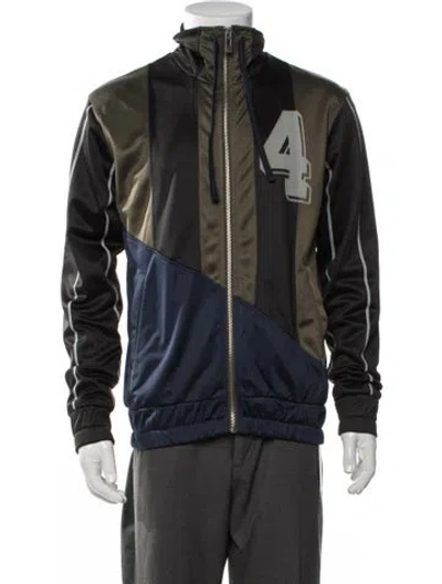 Pre-owned Han Kjobenhavn Colorblock Pattern Jacket In Blue