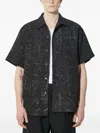 Han Kjobenhavn Crackle-print Short-sleeve Shirt In Black
