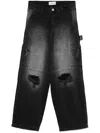 Han Kjobenhavn Distressed Cargo Jeans In Black