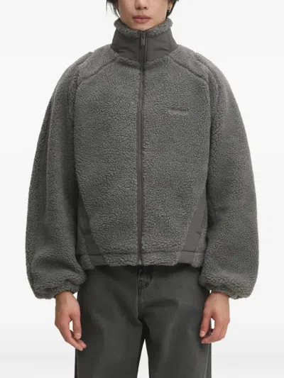 Han Kjobenhavn Fleece Zip-up Jacket In Gray