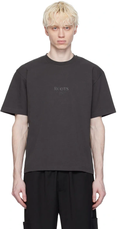 Han Kjobenhavn Grey Roots T-shirt In Dark Grey