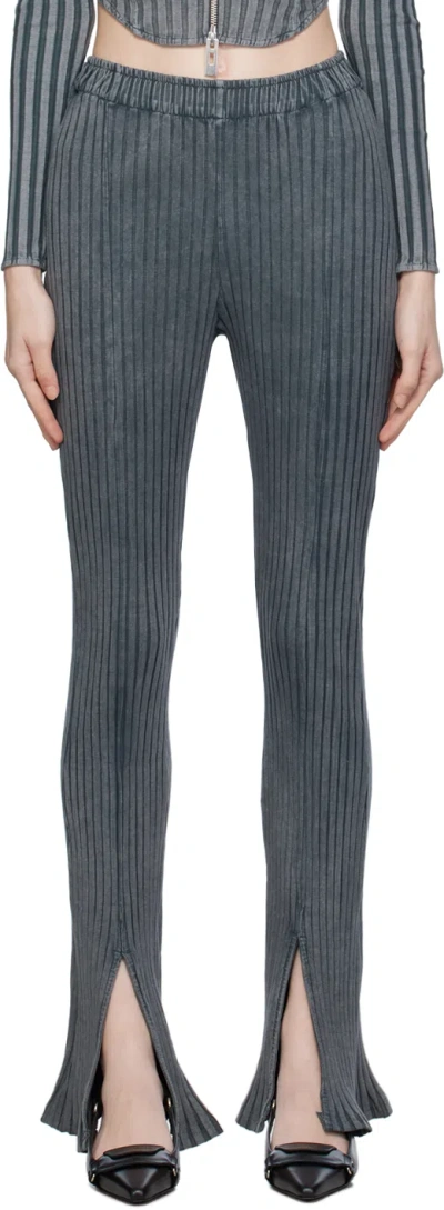 Han Kjobenhavn Gray Vented Leggings In Dark Grey