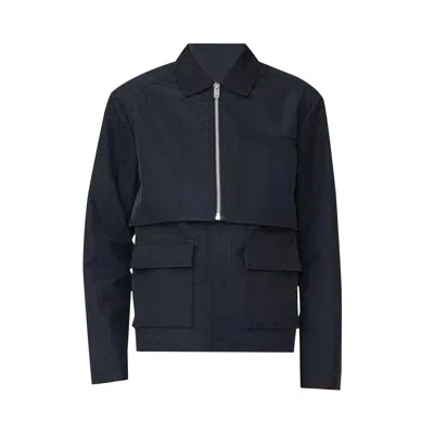 Pre-owned Han Kjobenhavn Han Kjøbenhavn Layered Boxy Jacket 'black' | Men's Size 52