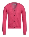 HAN KJOBENHAVN HAN KJØBENHAVN MAN CARDIGAN FUCHSIA SIZE L MOHAIR WOOL, POLYAMIDE, MERINO WOOL