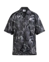 Han Kjobenhavn Purple Thunder Short-sleeve Shirt In Black